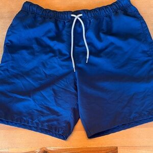 ASOS Navy Swim Trunks with Drawstring